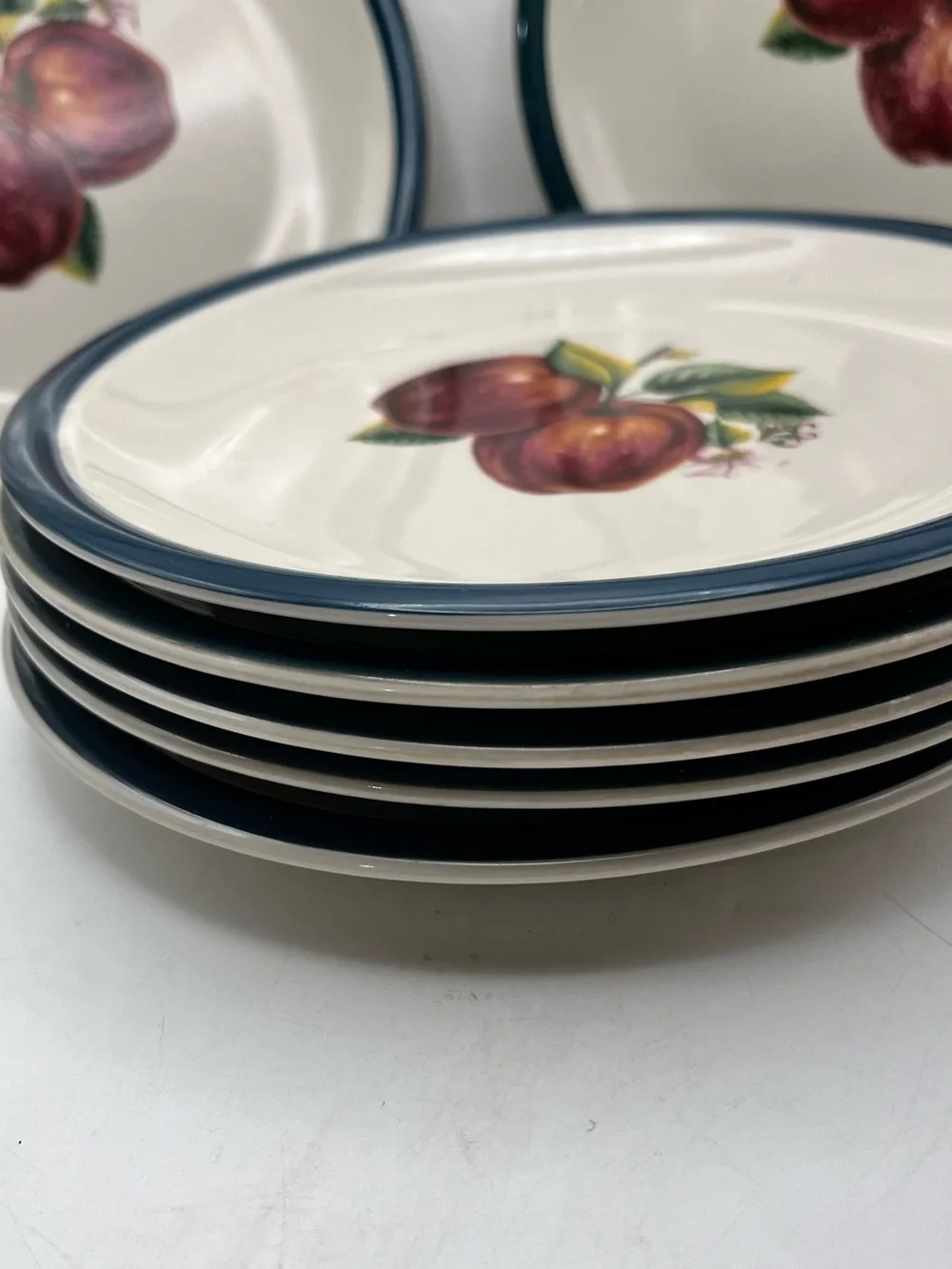 Vintage Casuals by China Pearl APPLE Salad Plate 7.5” ~ Set Of 7